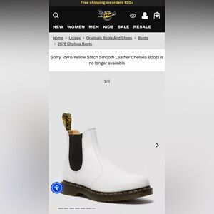 Dr. Martens White Chelsea Boots